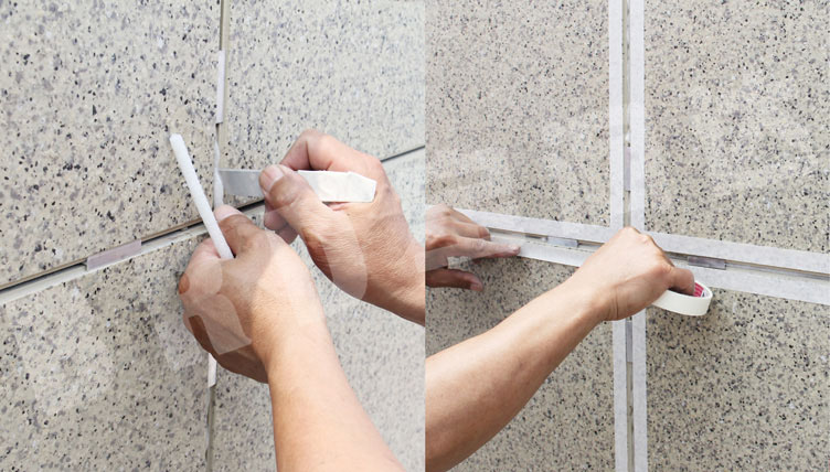 宝润达外墙保温一体板施工步骤-填充泡沫条